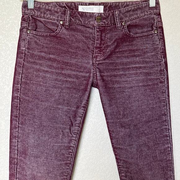 Carve Designs Women’s Skinny Corduroy Pants Size 4 Maroon Heathered Spice EUC - Picture 9 of 14